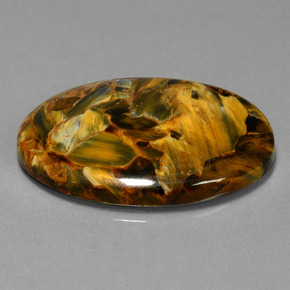 25.72캐럿 천연 멀티컬러 피터사이트, 타원형 컷, 29.9×22.2 mm, 불투명체