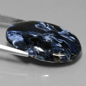 30.07캐럿 천연 다색 피터사이트, 타원형 컷, 불투명체