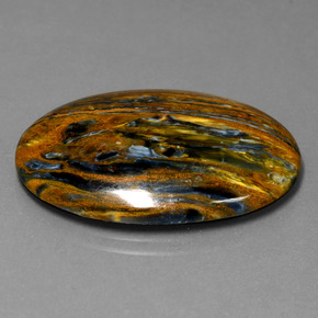 26.71캐럿 천연 멀티컬러 피터사이트, 타원형 컷, 29.9×22.2 mm, 불투명체