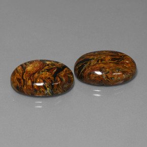 26.37캐럿 천연 멀티컬러 피터사이트 보석, 타원형 컷, 19.9×14.8 mm, 불투명체