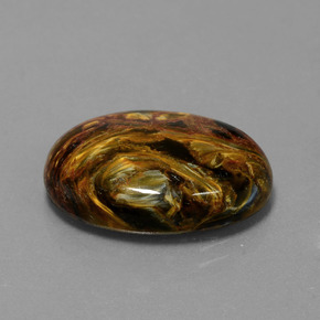 12.81캐럿 천연 멀티컬러 피터사이트, 타원형 컷, 20.2×15.2 mm, 불투명체