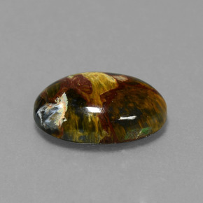 4.21캐럿 천연 멀티컬러 피터사이트, 타원형 컷, 14×10.1 mm, 불투명체