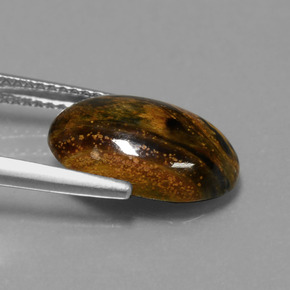 3.99캐럿 천연 다색 피터사이트, 타원형 컷, 불투명체