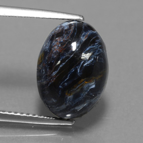 6.21캐럿 천연 멀티컬러 피터사이트, 타원형 컷, 13.9×10 mm, 불투명체