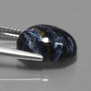 6.21캐럿 천연 멀티컬러 피터사이트, 타원형 컷, 13.9×10 mm, 불투명체