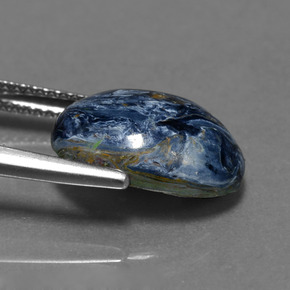 4.33캐럿 천연 멀티컬러 피터사이트, 타원형 컷, 14.1×10.1 mm, 불투명체
