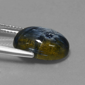 5.27캐럿 천연 멀티컬러 피터사이트, 타원형 컷, 14.1×10.1 mm, 불투명체