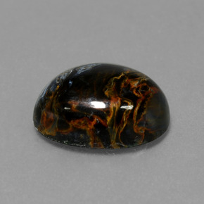 6.33캐럿 천연 멀티컬러 피터사이트, 타원형 컷, 14.2×10.4 mm, 불투명체