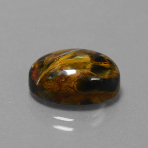 6.15캐럿 천연 멀티컬러 피터사이트, 타원형 컷, 14.1×10.1 mm, 불투명체