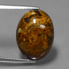 7.19캐럿 천연 멀티컬러 피터사이트, 타원형 컷, 불투명체