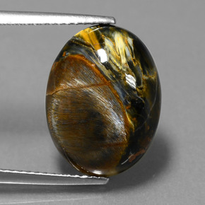 6.62캐럿 천연 멀티컬러 피터사이트, 타원형 컷, 16.1×12.2 mm, 불투명체