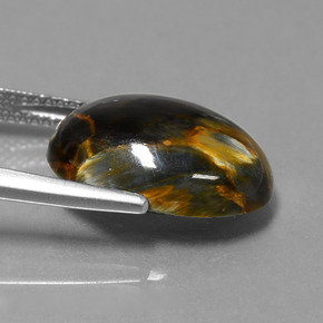 7.07캐럿 천연 다색 피터사이트, 타원형 컷, 불투명체