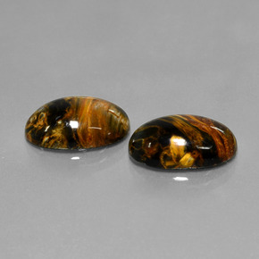 캐럿 천연 다색 피터사이트 보석, 타원형 컷, 불투명체