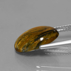 3.89캐럿 천연 다색 피터사이트, 타원형 컷, 불투명체