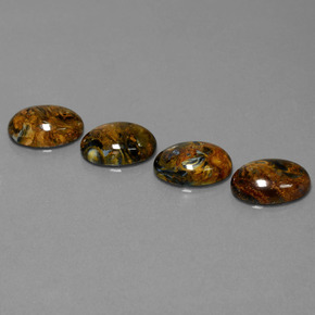 캐럿 천연 다색 피터사이트 보석, 타원형 컷, 불투명체