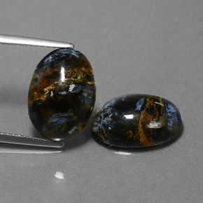 캐럿 천연 멀티컬러 피터사이트 보석, 타원형 컷, 14×10.1 mm, 불투명체