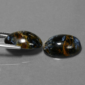 캐럿 천연 멀티컬러 피터사이트 보석, 타원형 컷, 14×10.1 mm, 불투명체