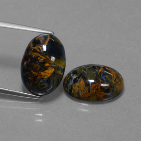 9.26캐럿 천연 멀티컬러 피터사이트 보석, 타원형 컷, 14.2×10.2 mm, 불투명체