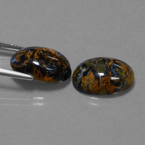 9.26캐럿 천연 멀티컬러 피터사이트 보석, 타원형 컷, 14.2×10.2 mm, 불투명체