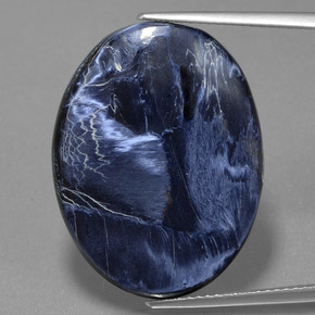 19.23캐럿 천연 멀티컬러 피터사이트, 타원형 컷, 25.4×19.5 mm, 불투명체