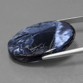 19.23캐럿 천연 멀티컬러 피터사이트, 타원형 컷, 25.4×19.5 mm, 불투명체
