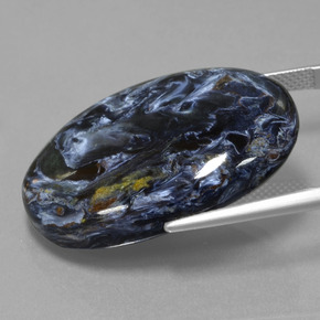 35.79캐럿 천연 다색 피터사이트, 타원형 컷, 불투명체