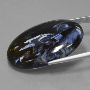 31.19캐럿 천연 다색 피터사이트, 타원형 컷, 불투명체