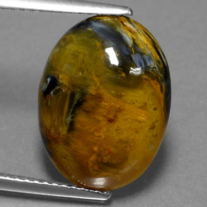 5.93캐럿 천연 멀티컬러 피터사이트, 타원형 컷, 16×12 mm, 불투명체