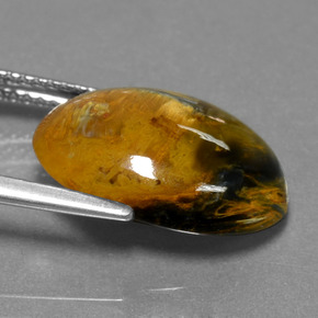 5.93캐럿 천연 멀티컬러 피터사이트, 타원형 컷, 16×12 mm, 불투명체