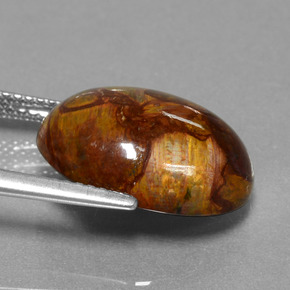 8.30캐럿 천연 다색 피터사이트, 타원형 컷, 불투명체