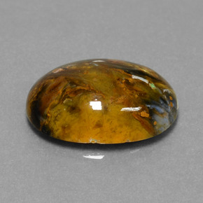 7.10캐럿 천연 멀티컬러 피터사이트, 타원형 컷, 16.1×12.1 mm, 불투명체