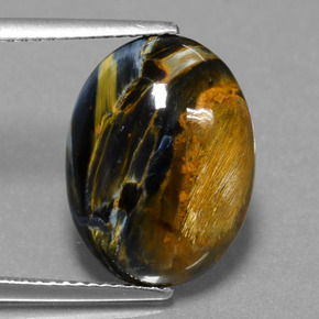 6.41캐럿 천연 멀티컬러 피터사이트, 타원형 컷, 16.1×12.1 mm, 불투명체