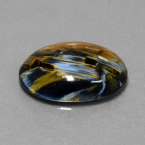 6.41캐럿 천연 멀티컬러 피터사이트, 타원형 컷, 16.1×12.1 mm, 불투명체