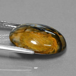 6.41캐럿 천연 멀티컬러 피터사이트, 타원형 컷, 16.1×12.1 mm, 불투명체