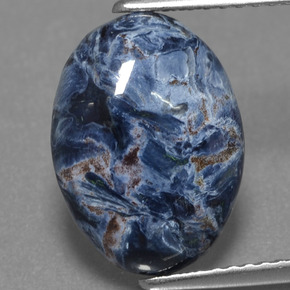 3.89캐럿 천연 멀티컬러 피터사이트, 타원형 컷, 13.7×10.1 mm, 불투명체