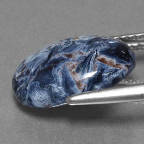 3.89캐럿 천연 멀티컬러 피터사이트, 타원형 컷, 13.7×10.1 mm, 불투명체