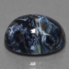 5.89캐럿 천연 멀티컬러 피터사이트, 타원형 컷, 13.9×10.1 mm, 불투명체