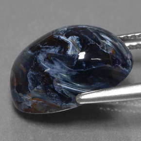 5.89캐럿 천연 멀티컬러 피터사이트, 타원형 컷, 13.9×10.1 mm, 불투명체