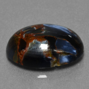 4.81캐럿 천연 멀티컬러 피터사이트, 타원형 컷, 13.8×10 mm, 불투명체