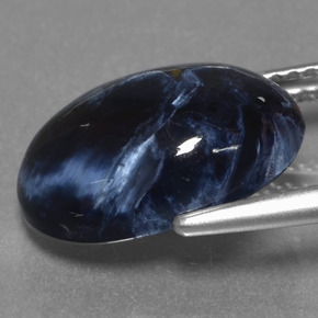 5.07캐럿 천연 다색 피터사이트, 타원형 컷, 불투명체