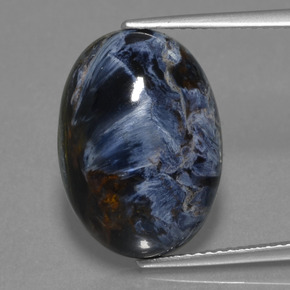 10.63캐럿 천연 멀티컬러 피터사이트, 타원형 컷, 18.1×13.1 mm, 불투명체