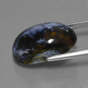 10.63캐럿 천연 멀티컬러 피터사이트, 타원형 컷, 18.1×13.1 mm, 불투명체