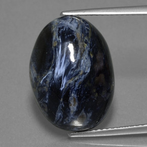 10.97캐럿 천연 멀티컬러 피터사이트, 타원형 컷, 18×13.1 mm, 불투명체