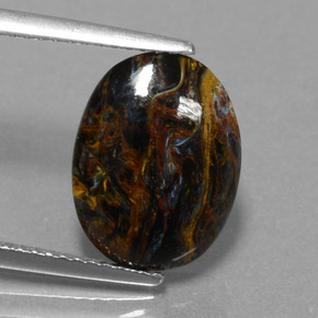 3.16캐럿 천연 멀티컬러 피터사이트, 타원형 컷, 12.9×9.9 mm, 불투명체