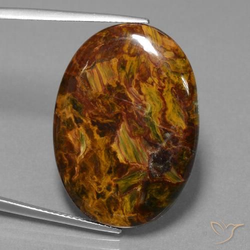 22.71ct 자연스러운 다색 피터사이트, 타원형, 불투명체