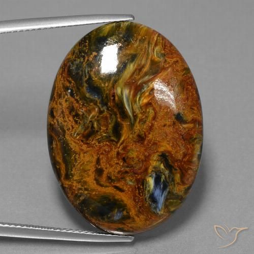 34.22ct 자연스러운 다색 피터사이트, 타원형, 불투명체