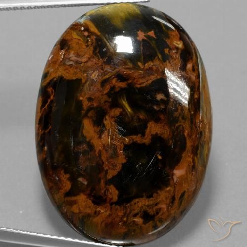 36.52ct 자연스러운 다색 피터사이트, 타원형, 불투명체