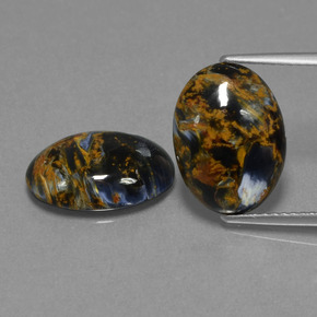 캐럿 천연 멀티컬러 피터사이트 보석, 타원형 컷, 13.8×10.2 mm, 불투명체