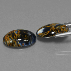 캐럿 천연 멀티컬러 피터사이트 보석, 타원형 컷, 13.8×10.2 mm, 불투명체