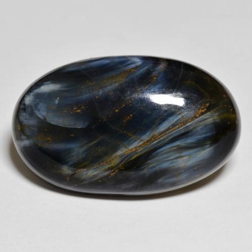 19.36캐럿 천연 멀티컬러 피터사이트, 타원형 컷, 25.7×15.7 mm, 불투명체